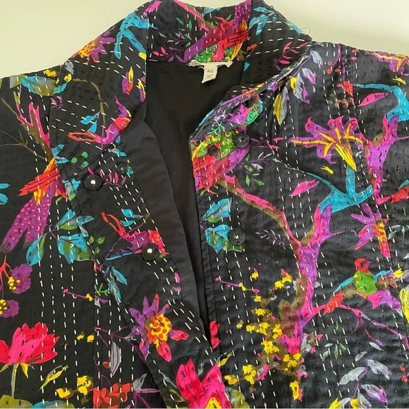 Anthropology Andersen & Lauth Poncho Vest Jacket Quilted OS Lagenlook Art Wear - Picture 10 of 11